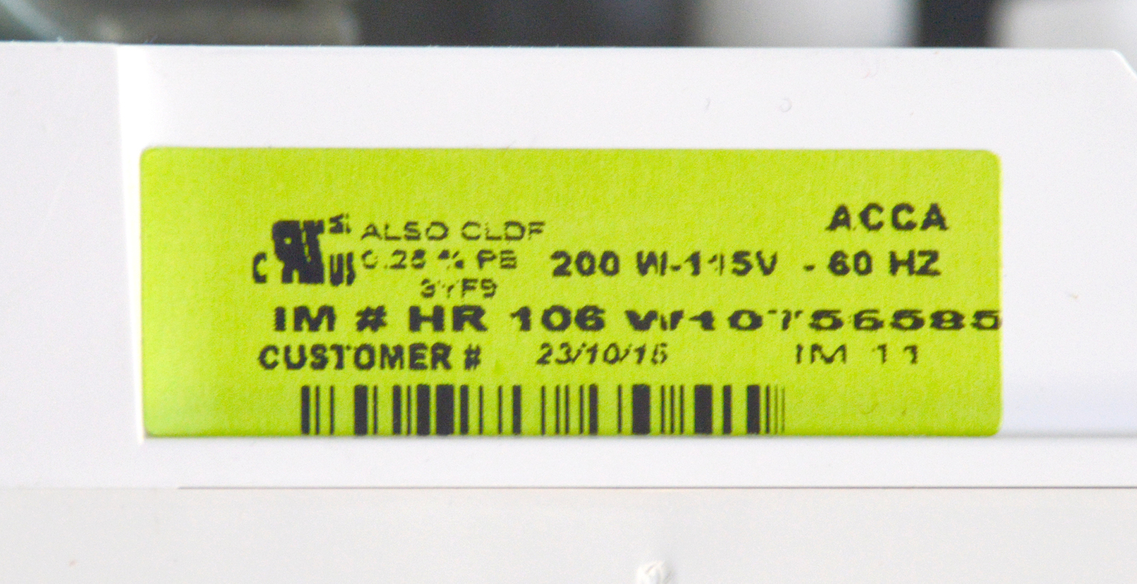 Whirlpool WPW10756907