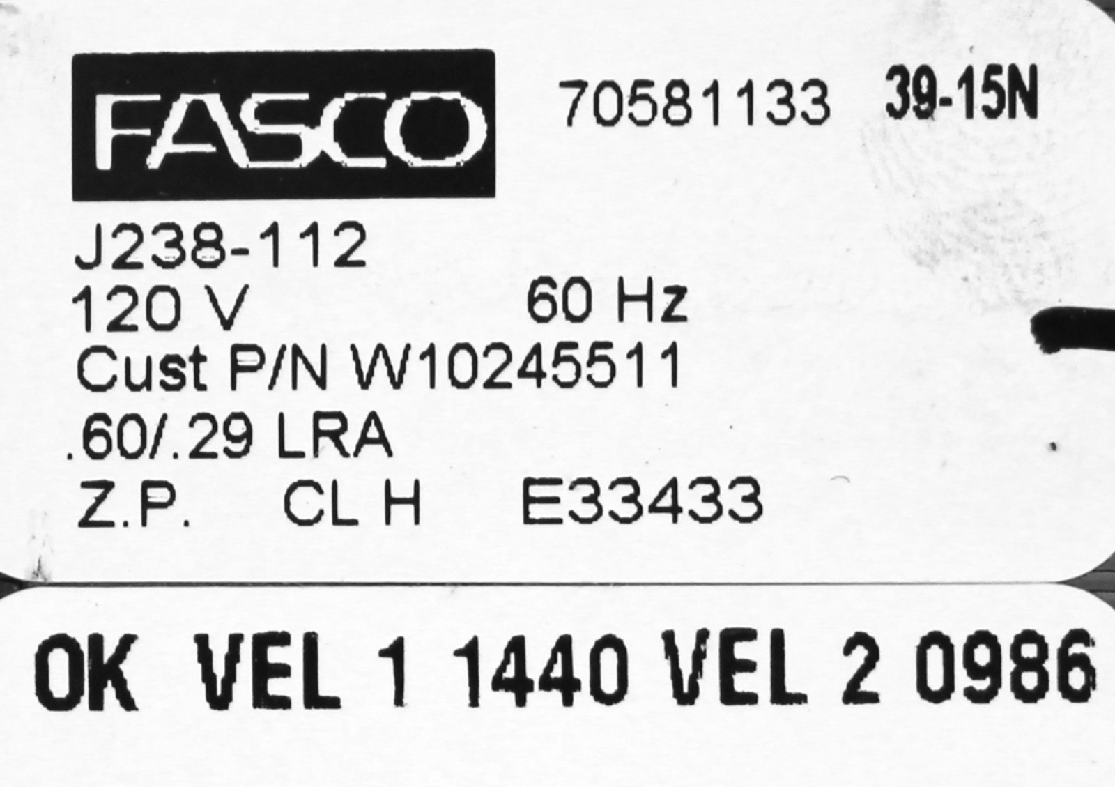 Whirlpool WPW10245511