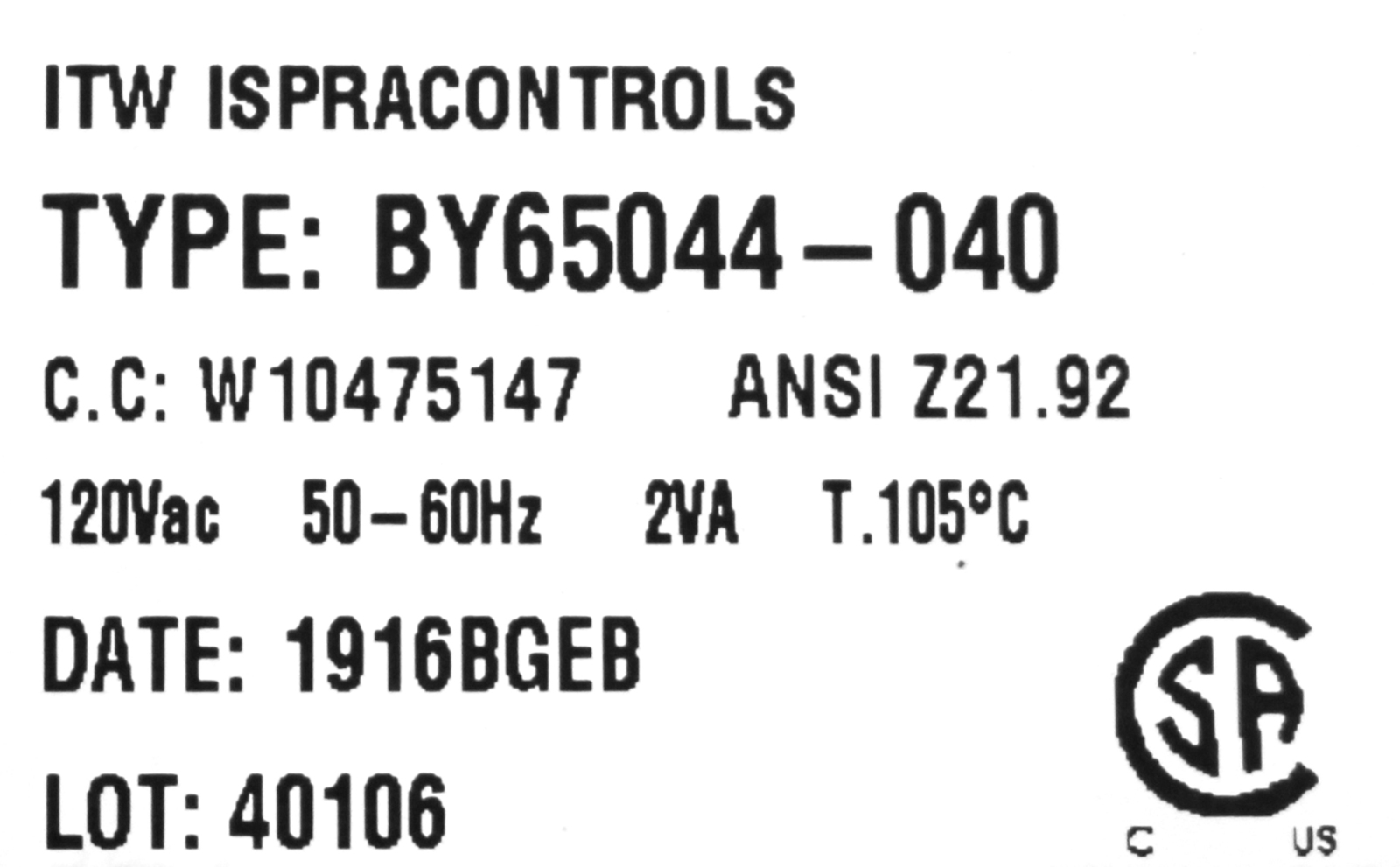 Whirlpool WPW10475147