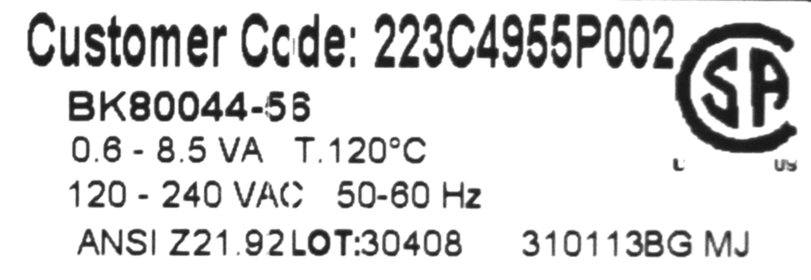 GE WS01F02044