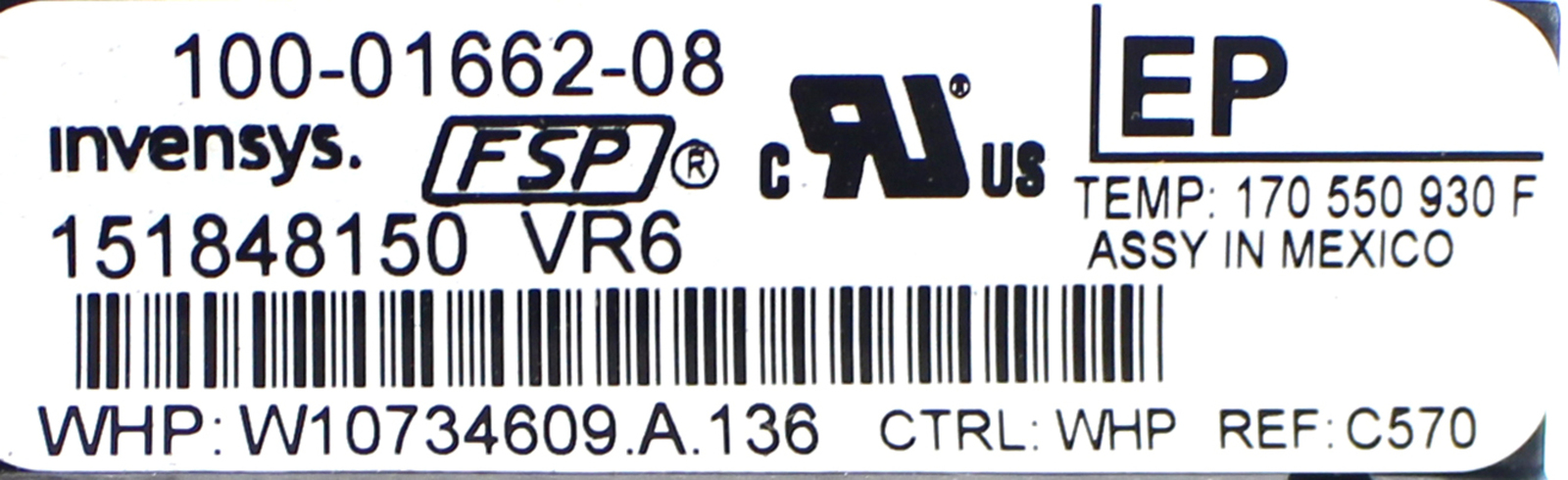 Whirlpool WPW10734609