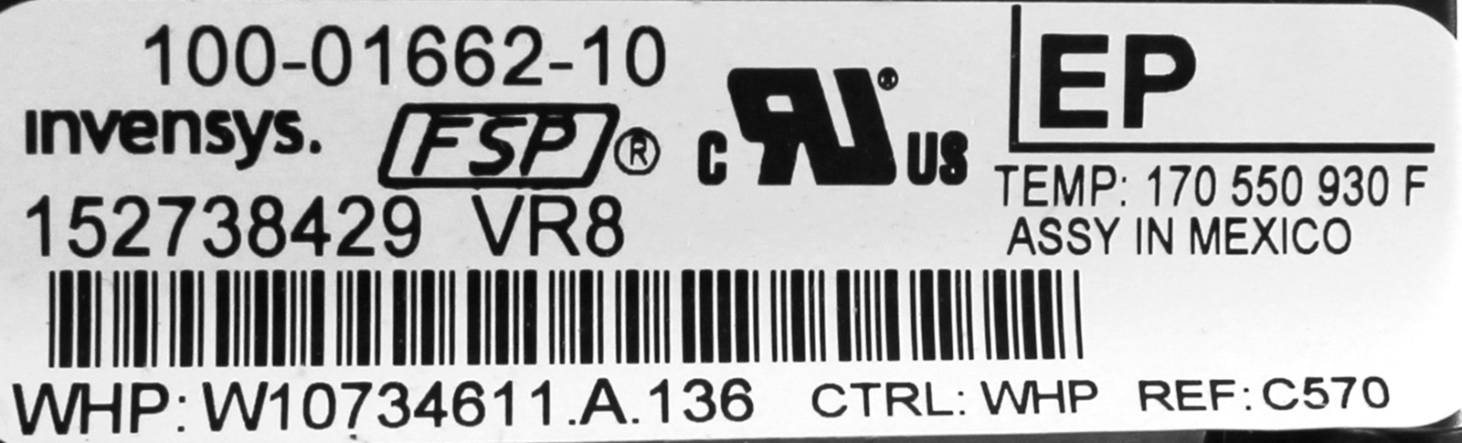 Whirlpool WPW10734611