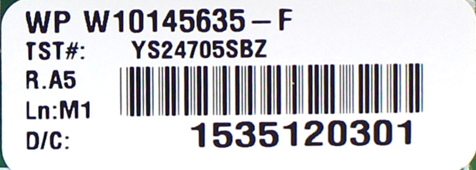 Whirlpool WPW10464535