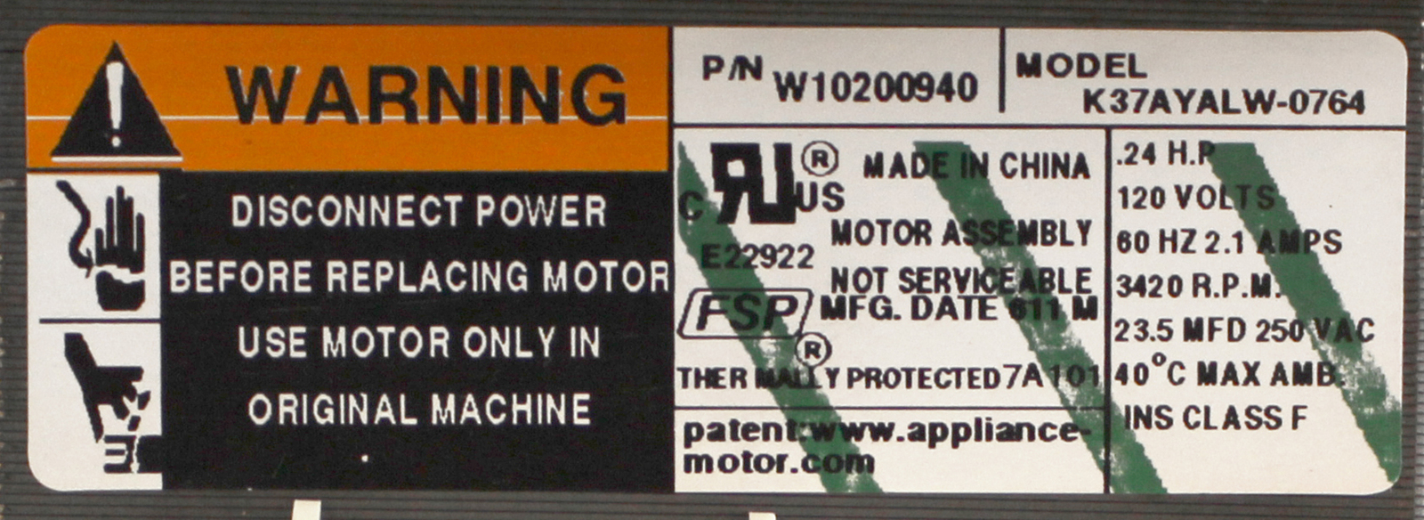 Whirlpool W10200940