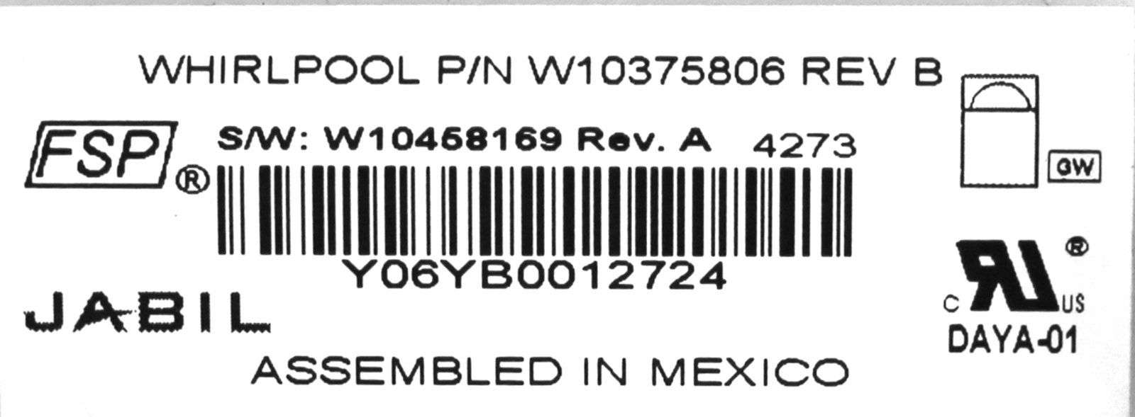 Whirlpool W10906419