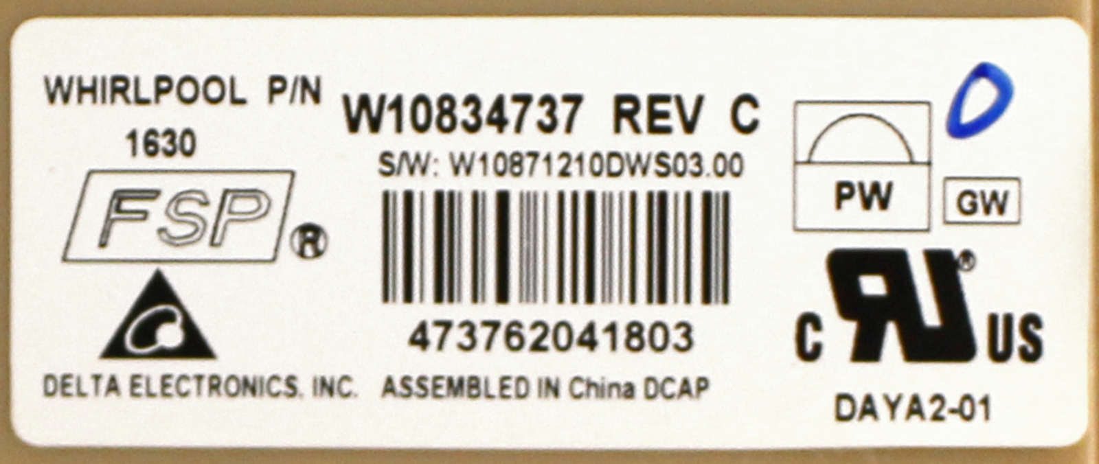 Whirlpool W10906425