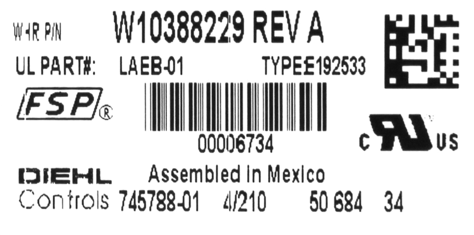 Whirlpool WPW10388229
