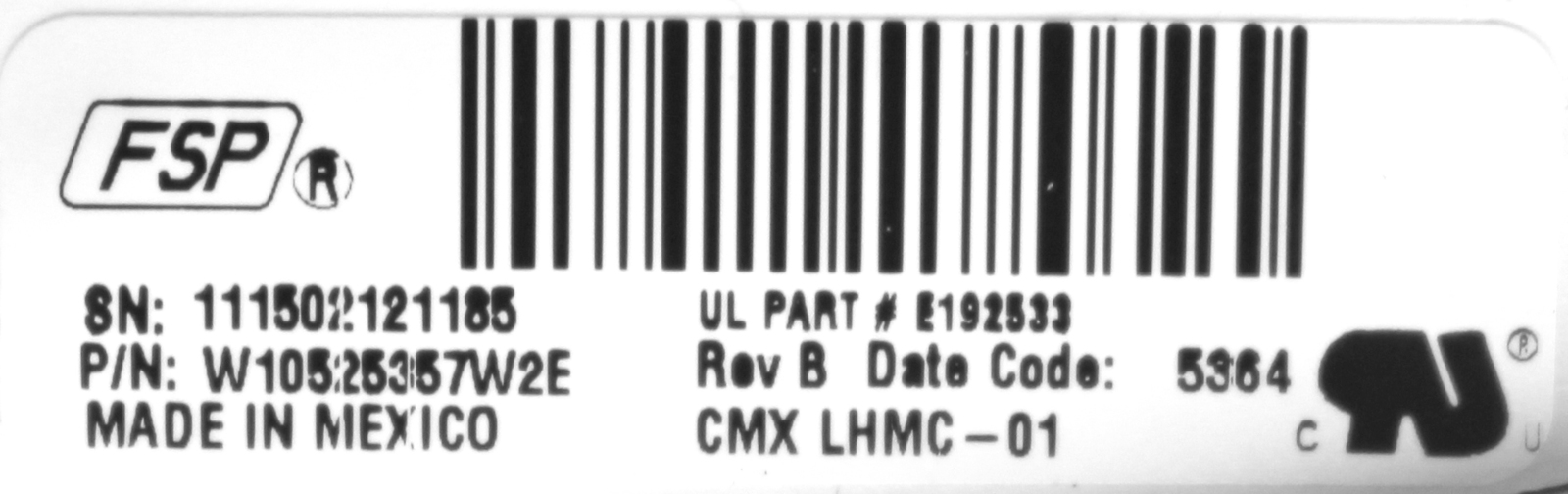 Whirlpool WPW10525357