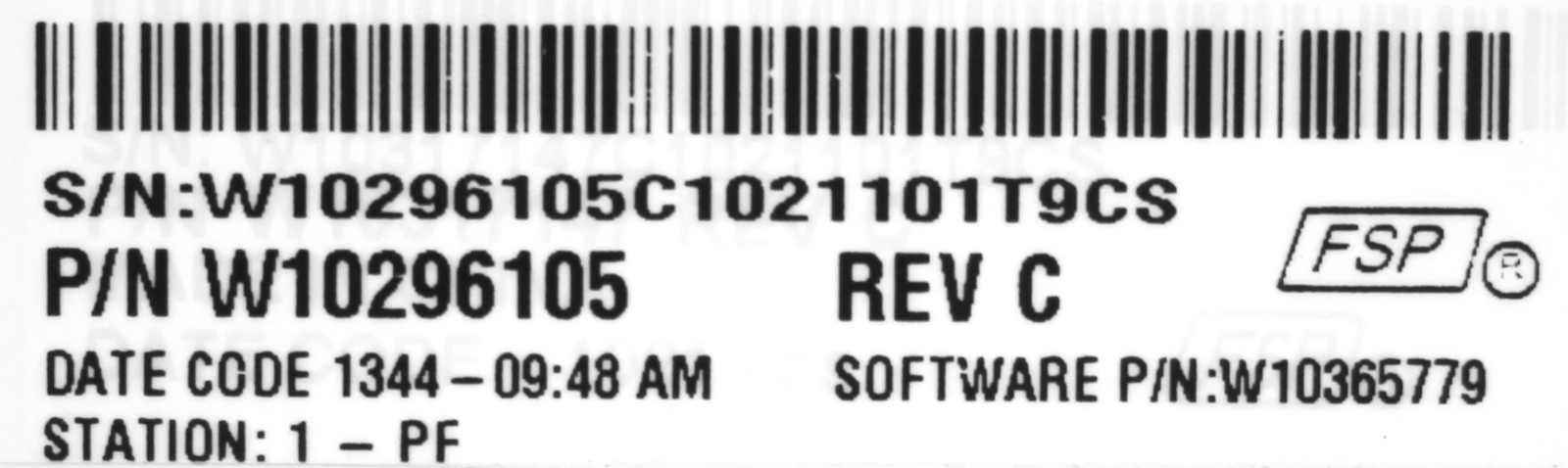 Whirlpool W10393448