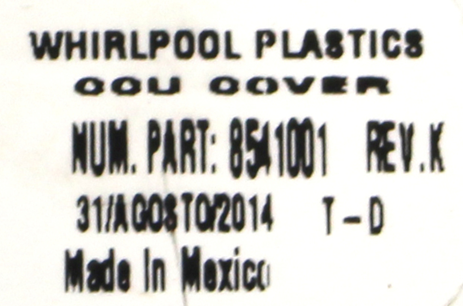 Whirlpool WPW10525364