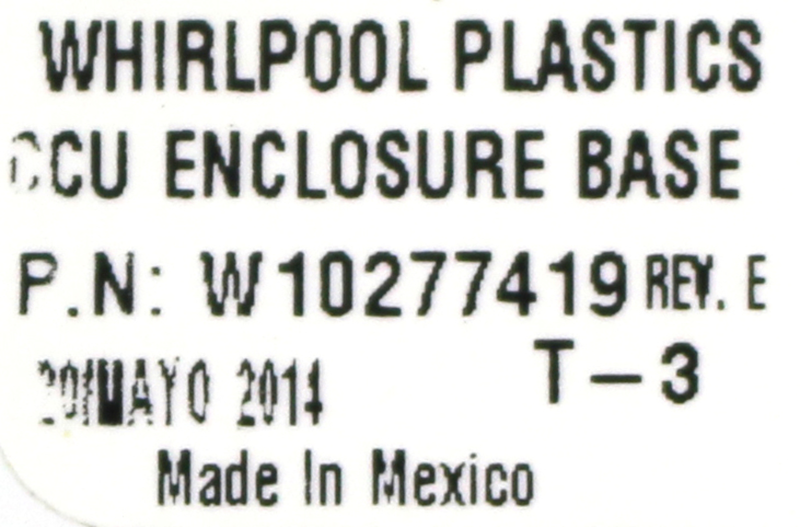 Whirlpool WPW10525364