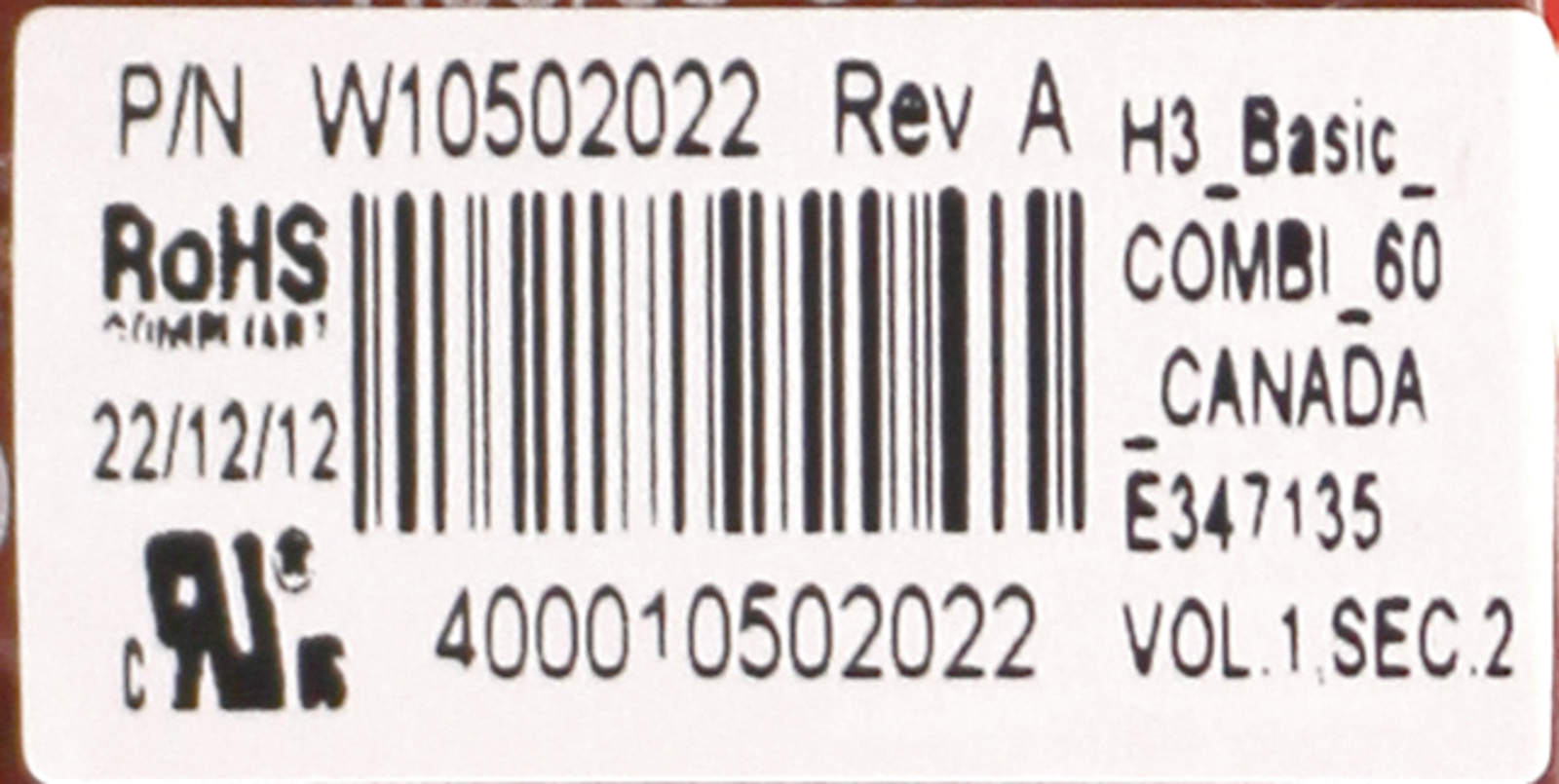 Whirlpool WPW10544502