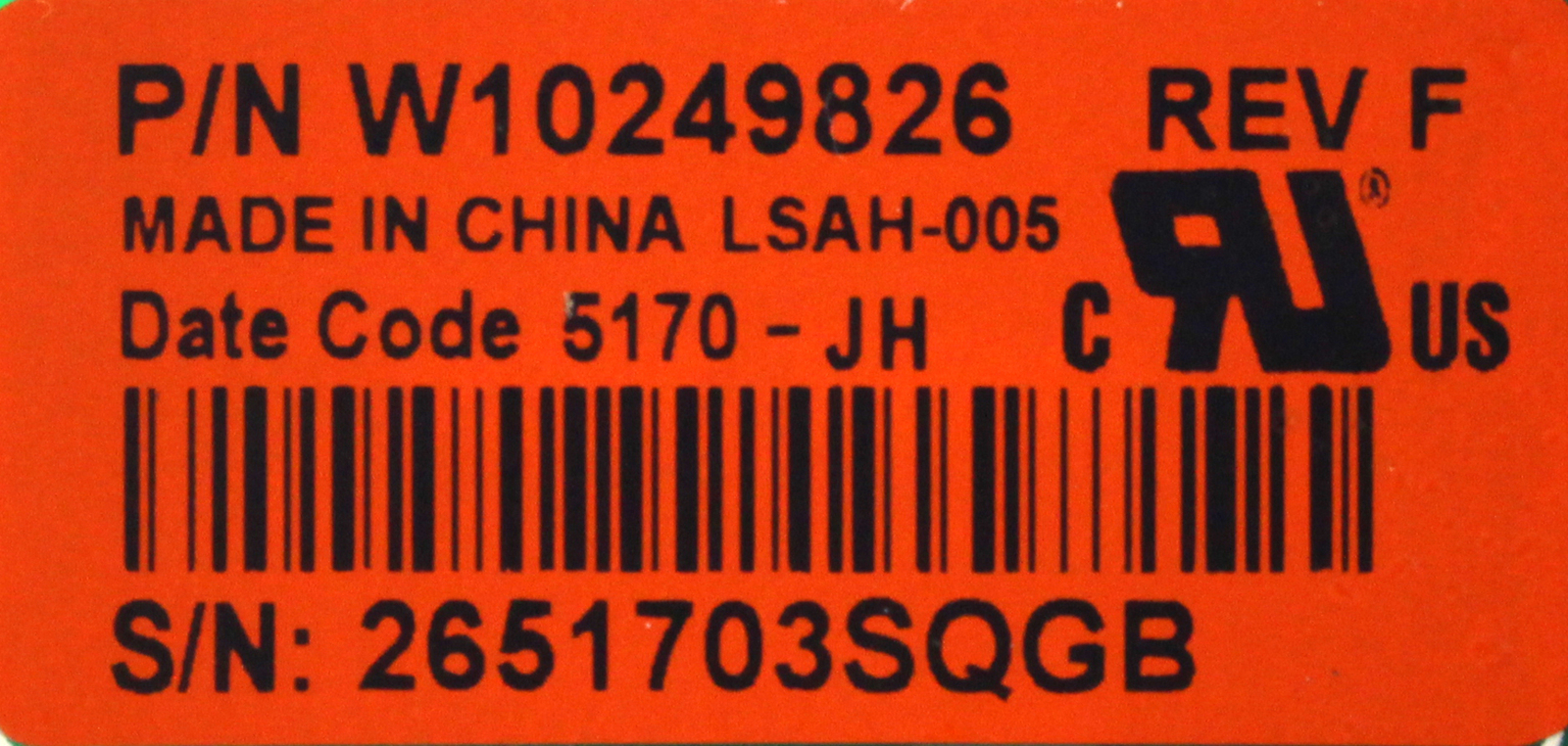Whirlpool WPW10542001