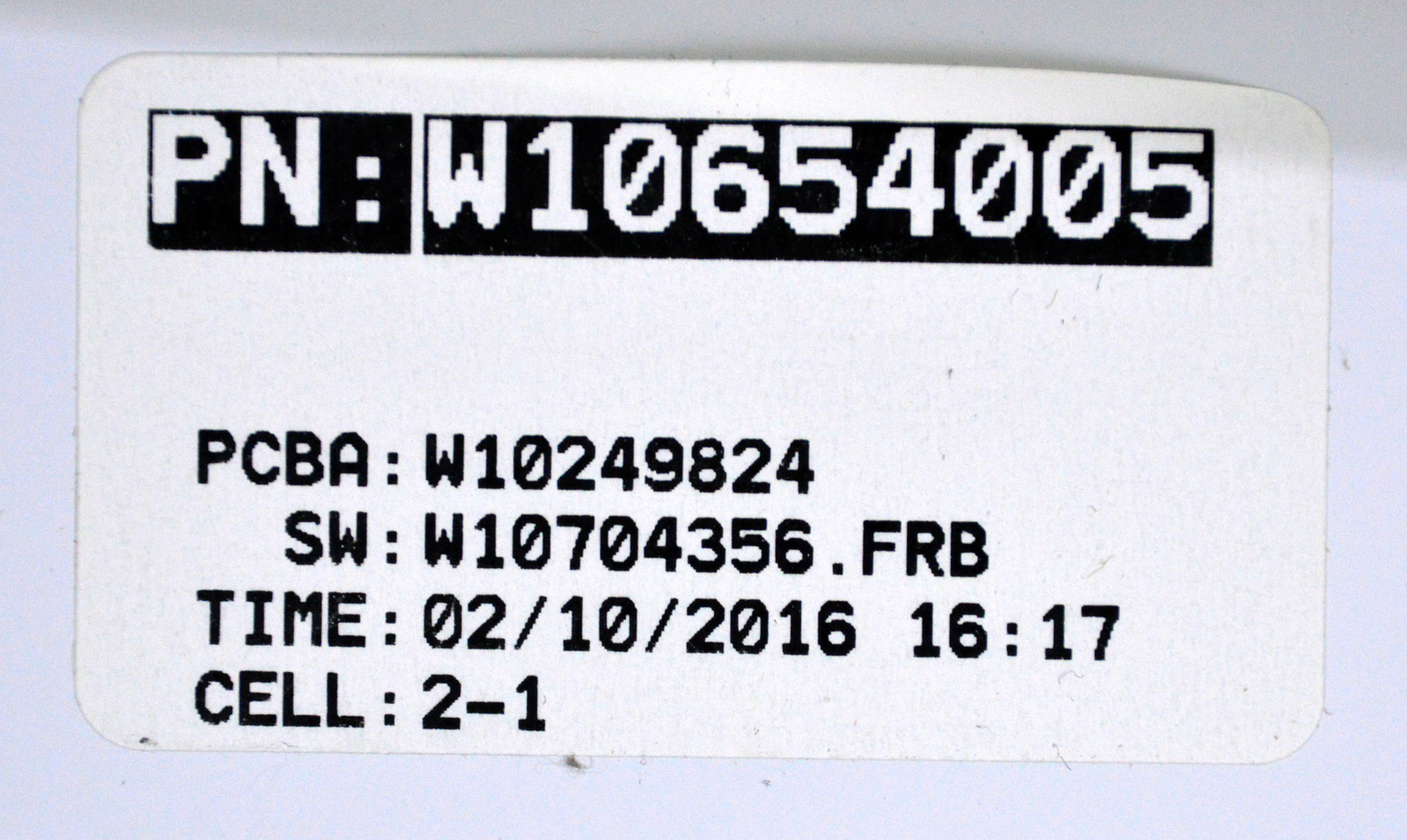 Whirlpool WPW10654005