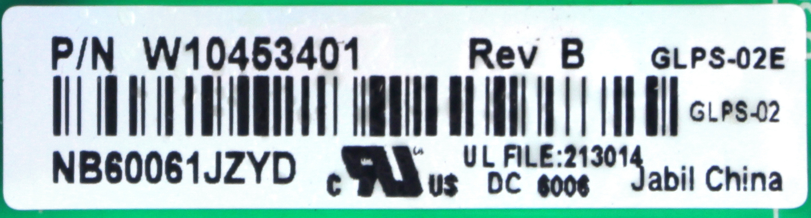 Whirlpool WPW10453401